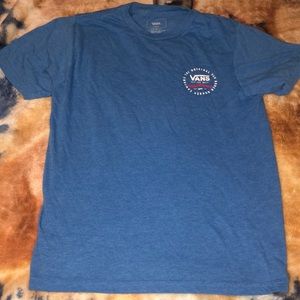 Vans blue T-shirt, custom fit.